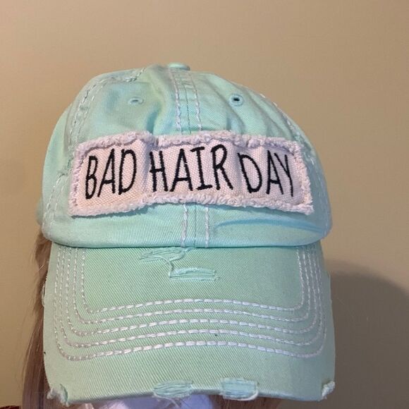 KBETHOS Vintage mint green ball cap with Velcro closure.  Bad hair day - Picture 1 of 7